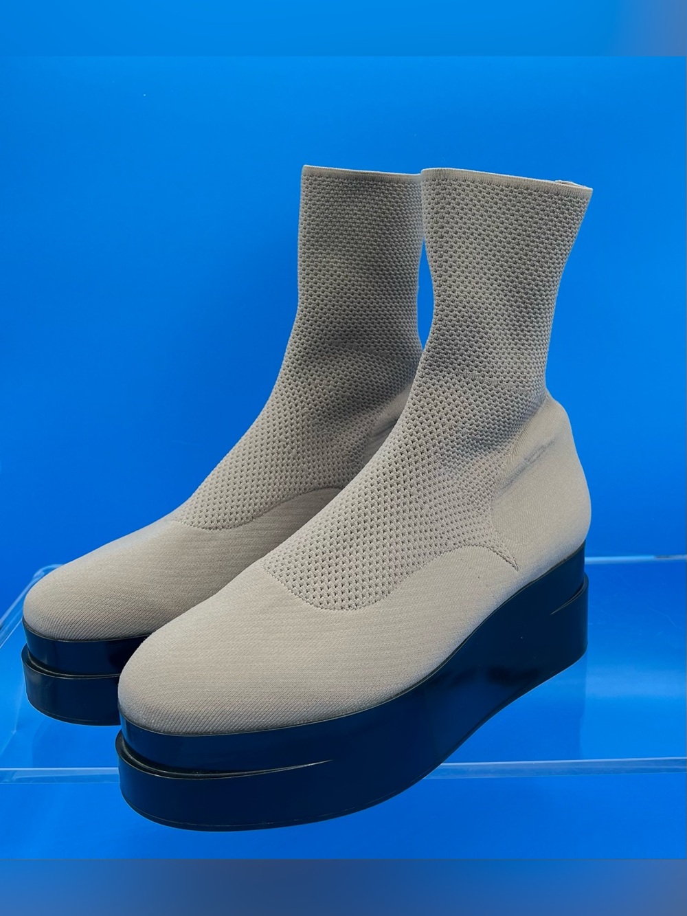 Robert Clergerie Luise  Knit Sock Bootie, Grey
US 8.5/ FR 39.5